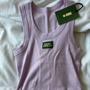 Daily Drills Logo Ribbed Tank